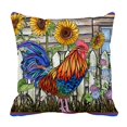 thumbnail image 1 of PKQWTM Rooster In Barnyard Bed Decor Pillow Cases Zippered Cushion Cover Size 18x18 Inches, 1 of 1