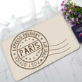thumbnail image 1 of PKQWTM Round Brown Postmark Paris France Home Decor Floor Mat Area Rug Doormat Size 18x30 Inches, 1 of 1