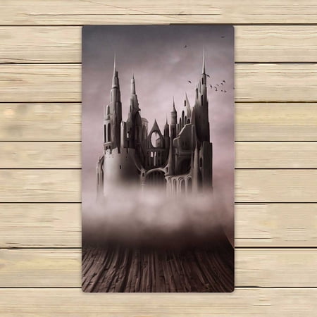PKQWTM Ruins On The Hill Microfiber Bath Towels Bathroom Body Shower Towel Size 16x28 Inches