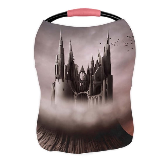 PKQWTM Ruins On The Hill Nursing Cover Baby Breastfeeding Infant Feeding Cover Baby Car Seat Cover