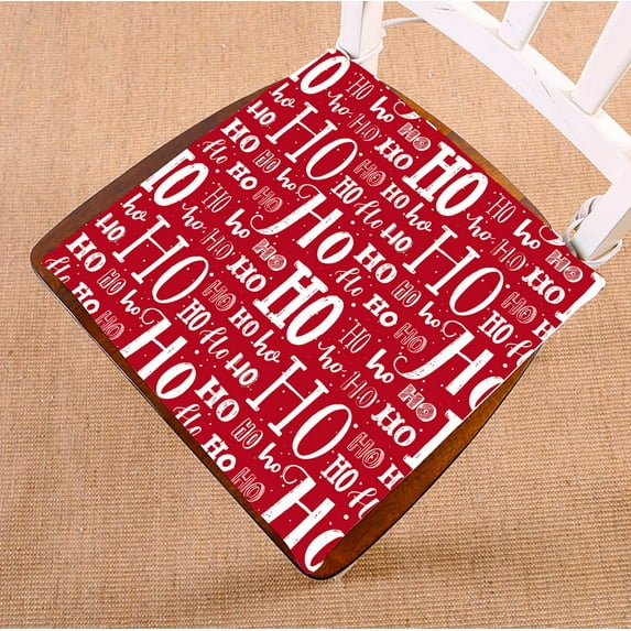 PKQWTM Santa Claus Laugh For Christmas Design Chair Pads Chair Mat Seat Cushion Chair Cushion Floor Cushion Size 18x18 inches