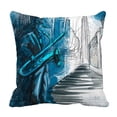 thumbnail image 1 of PKQWTM Saxophone Player Musician Night Street Bed Decor Pillow Cases Zippered Cushion Cover Size 16x16 Inches, 1 of 1