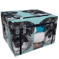 thumbnail image 1 of PKQWTM Schnauzer Dog Portrait Black blue Storage Bag Clear Window Storage Bins Boxes Large Capacity Foldable Stackable Organizer With Steel Metal Frame For Bedding,Clothes,Closets, Bedrooms, 1 of 3