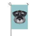 thumbnail image 1 of PKQWTM Schnauzer Dog Portrait Black blue Yard Decor Home Garden Flag Size 12x18 Inches, 1 of 1