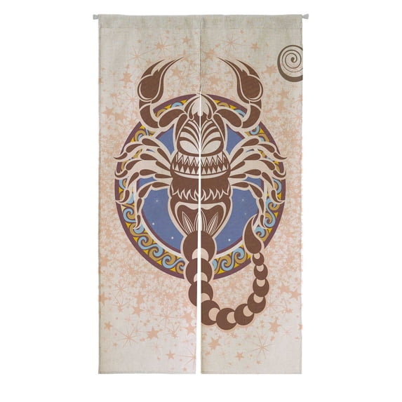 PKQWTM Scorpio Zodiac Sign Door Curtain Window Cover Home Decor Hanging Curtain Size 85x150 CM