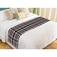 thumbnail image 1 of PKQWTM Scottish Tartan Black Gray And White Bed Runner Bedroom Bedding Decor Bedding Scarf Size 20x95 inches, 1 of 1