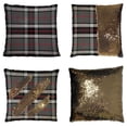 thumbnail image 1 of PKQWTM Scottish Tartan Black Gray And White Reversible Mermaid Cushion Cover Home Decor Sequin Pillow Case Size 20x20 inches, 1 of 2