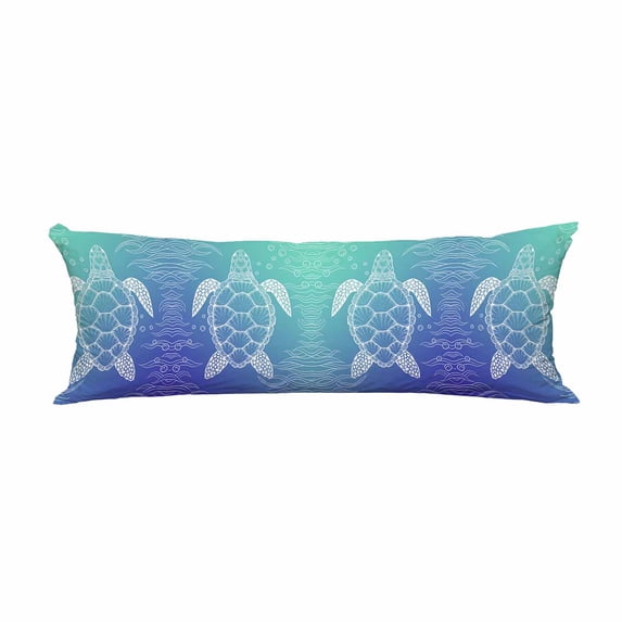 PKQWTM Sea Turtle In Line Long Body Pillow Case Cover Pillow Cushion Size 20x60 Inches