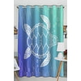 thumbnail image 1 of PKQWTM Sea Turtle In Line Practical heat insulation Shading Window Curtain Size 52(W)x84(H) inches(One Piece), 1 of 1