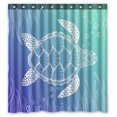 thumbnail image 1 of PKQWTM Sea Turtle In Line WaterProof Polyester Fabric Shower Curtain Size 66x72 Inches, 1 of 1