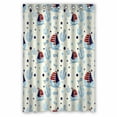 thumbnail image 1 of PKQWTM Set Of Cute Nautical Elements WaterProof Polyester Fabric Shower Curtain Size 48x72 Inches, 1 of 1