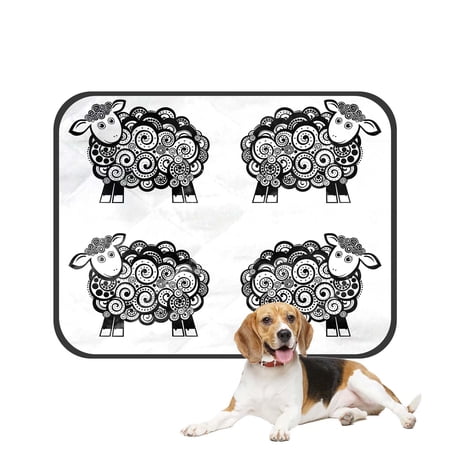 PKQWTM Sheep On A White Background Pet Dog Cat Bed Pee Pads Mat Cushion Potty Dogs Blankets Crate Bed Kennel 25x30 inch
