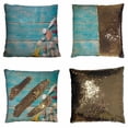 thumbnail image 1 of PKQWTM Shells And Starfishes Reversible Mermaid Cushion Cover Home Decor Sequin Pillow Case Size 20x20 inches, 1 of 2