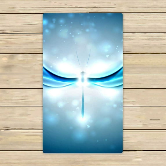PKQWTM Shiny Abstract Dragonfly Futuristic Colorful Microfiber Bath Towels Bathroom Body Shower Towel Size 16x28 Inches
