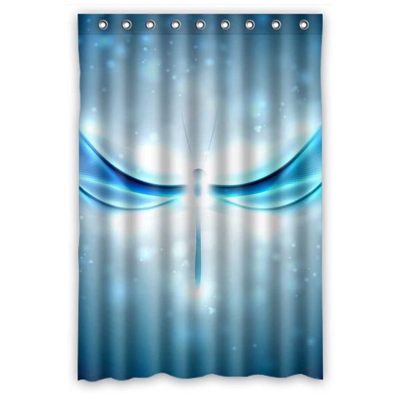 PKQWTM Shiny Abstract Dragonfly Futuristic Colorful WaterProof Polyester Fabric Shower Curtain Size 48x72 Inches