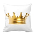 thumbnail image 1 of PKQWTM Shiny Gold Crown Isolated On White Bed Decor Pillow Cases Zippered Cushion Cover Size 18x18 Inches, 1 of 1