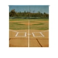 thumbnail image 1 of PKQWTM Shot An Empty Baseball Field Door Curtain Window Cover Home Decor Hanging Curtain Size 85x90 CM, 1 of 1