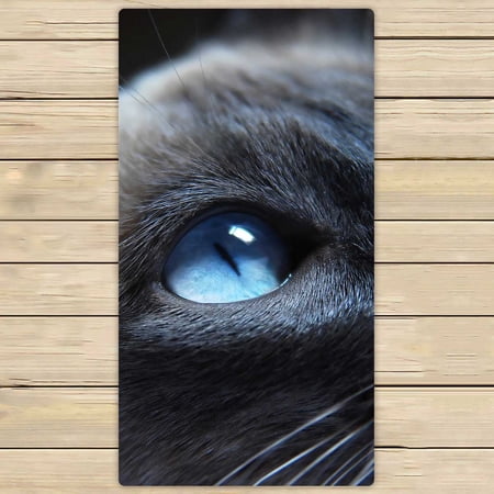PKQWTM Siamese Cat With Blue Eyes Microfiber Bath Towels Bathroom Body Shower Towel Size 30x56 Inches