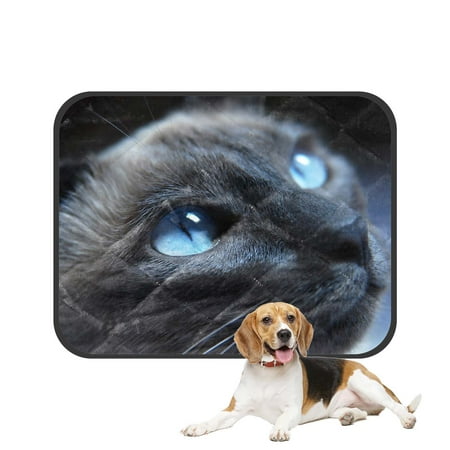 PKQWTM Siamese Cat With Blue Eyes Pet Dog Cat Bed Pee Pads Mat Cushion Potty Dogs Blankets Crate Bed Kennel 25x30 inch