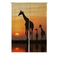 thumbnail image 1 of PKQWTM Silhouette Of Giraffe With Reflection In Water Door Curtain Window Cover Home Decor Hanging Curtain Size 85x120 CM, 1 of 1