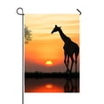 thumbnail image 1 of PKQWTM Silhouette Of Giraffe With Reflection In Water Yard Decor Home Garden Flag Size 28x40 Inches, 1 of 1