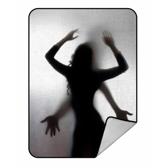 PKQWTM Silhouettes Of A Two Lovers Blanket Crystal Velvet Throw Bed Blanket 58x80 inches