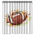 thumbnail image 1 of PKQWTM Sketchy Football WaterProof Polyester Fabric Shower Curtain Size 66x72 Inches, 1 of 1