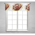 thumbnail image 1 of PKQWTM Sketchy Football Window Curtain Valance Rod Pocket 54x18 inch, 1 of 1