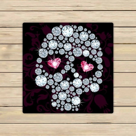 PKQWTM Skull Made With Shiny Diamonds Microfiber Bath Towels Bathroom Body Shower Towel Size 13x13 Inches