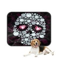 thumbnail image 1 of PKQWTM Skull Made With Shiny Diamonds Pet Dog Cat Bed Pee Pads Mat Cushion Potty Dogs Blankets Crate Bed Kennel 36x48 inch, 1 of 3
