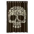 thumbnail image 1 of PKQWTM Skull of floral shapes WaterProof Polyester Fabric Shower Curtain Size 48x72 Inches, 1 of 1