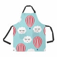 thumbnail image 1 of PKQWTM Smiling sleeping clouds hot air balloons baby shower Unisex Adjustable Bib Apron with Pockets for Commercial Restaurant and Home Kitchen Use, 1 of 2