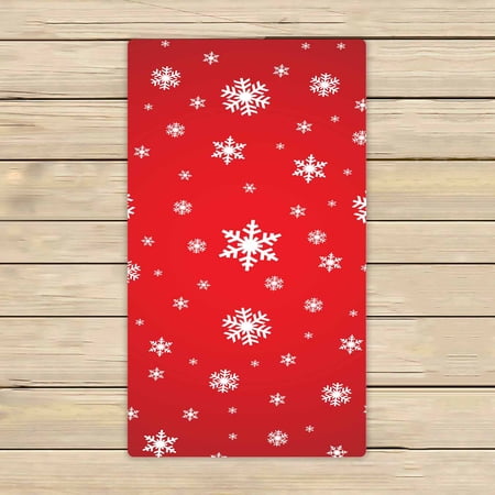 PKQWTM Snowflake Pattern Microfiber Bath Towels Bathroom Body Shower Towel Size 16x28 Inches