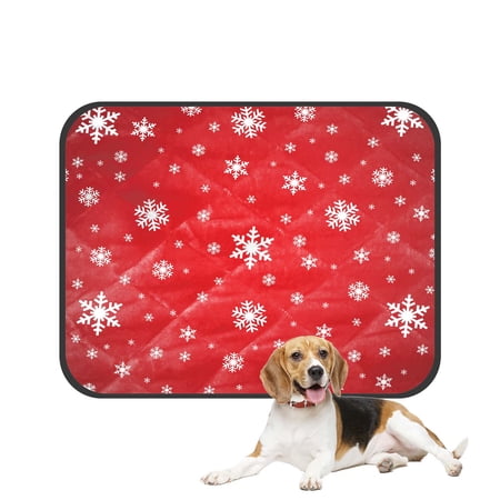 PKQWTM Snowflake Pattern Pet Dog Cat Bed Pee Pads Mat Cushion Potty Dogsblankets Crate Bed Kennel 14x18 inch