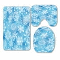thumbnail image 1 of PKQWTM Snowflakes 3 Piece Bathroom Rugs Set Bath Rug Contour Mat and Toilet Lid Cover, 1 of 2