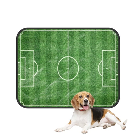 PKQWTM Soccer Field Football Field Pet Dog Cat Bed Pee Pads Mat Cushion Potty Dogsblankets Crate Bed Kennel 25x30 inch