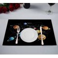 thumbnail image 1 of PKQWTM Solar System Kitchen Dining Table Mats Placemats Size 12x18 Inches, Set of 2 Pieces, 1 of 2