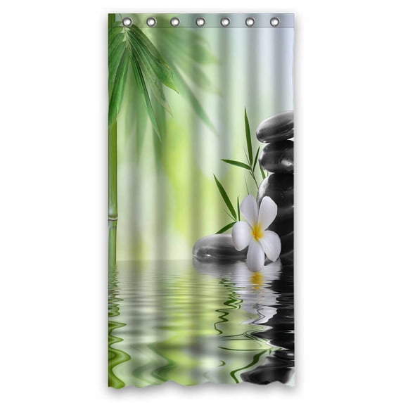 PKQWTM Spa Concept Zen Basalt Stones WaterProof Polyester Fabric Shower Curtain Size 36x72 Inches