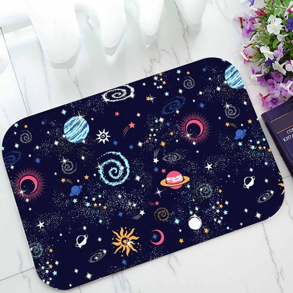 PKQWTM Space Galaxy constellation Home Decor Floor Mat Area Rug Doormat Size 15.7x23.6 Inches