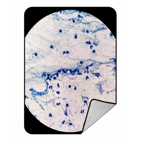 PKQWTM Specimen Microscope White Cells Epithelial Blanket Crystal Velvet Throw Bed Blanket 58x80 inches