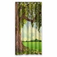 thumbnail image 1 of PKQWTM Spring Meadow Big Tree Fresh Green Leaves WaterProof Polyester Fabric Shower Curtain Size 36x72 Inches, 1 of 1