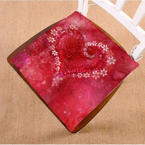 PKQWTM St Valentine'S Day Chair Pads Chair Mat Seat Cushion Chair Cushion Floor Cushion Size 18x18 inches