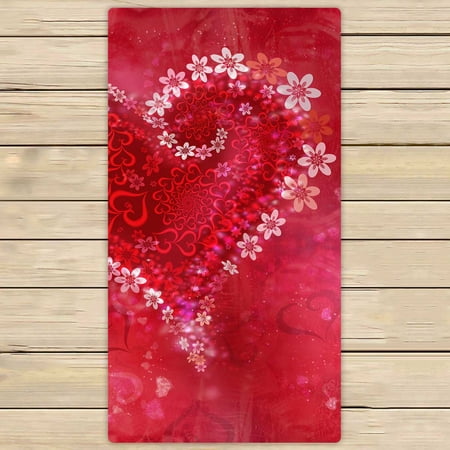 PKQWTM St Valentine'S Day Microfiber Bath Towels Bathroom Body Shower Towel Size 30x56 Inches