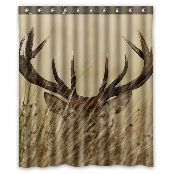 PKQWTM Stag WaterProof Polyester Fabric Shower Curtain Size 60x72 Inches