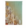 thumbnail image 1 of PKQWTM Starfishes Seashells Sandy Beach Door Curtain Window Cover Home Decor Hanging Curtain Size 85x120 CM, 1 of 1