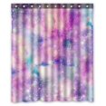 thumbnail image 1 of PKQWTM Starry Galaxy Print In Unicorn Colours WaterProof Polyester Fabric Shower Curtain Size 60x72 Inches, 1 of 1