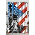 thumbnail image 1 of PKQWTM Staue of Liberty with American Flag Practical heat insulation Shading Window Curtain Size 52(W) x 84(H) inches(One Piece), 1 of 1