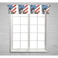 thumbnail image 1 of PKQWTM Staue of Liberty with American Flag Window Curtain Valance Rod Pocket 54x12 inch, 1 of 1