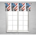 thumbnail image 1 of PKQWTM Staue of Liberty with American Flag Window Curtain Valance Rod Pocket 54x18 inch, 1 of 1