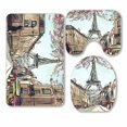 thumbnail image 1 of PKQWTM Street paris concept 3 Piece Bathroom Rugs Set Bath Rug Contour Mat and Toilet Lid Cover, 1 of 2